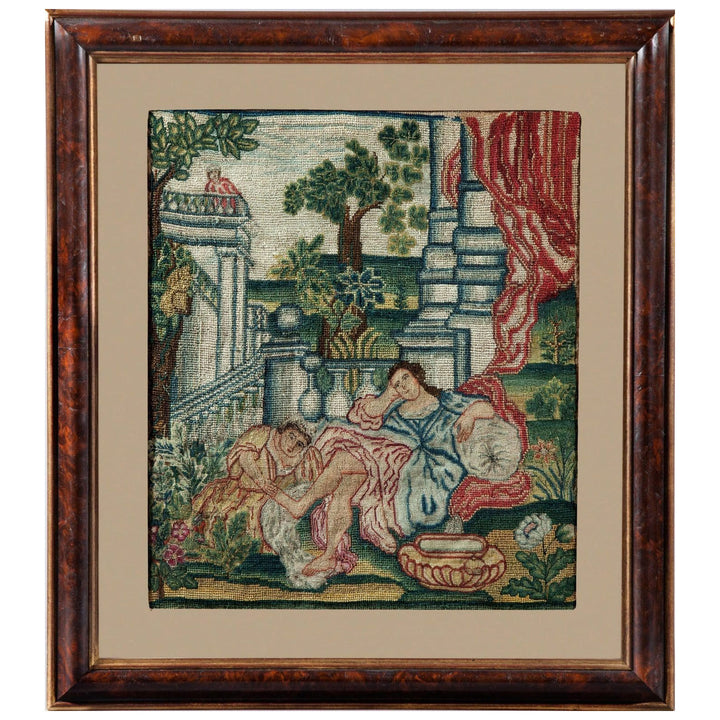 Needlework picture of David and Bathsheba