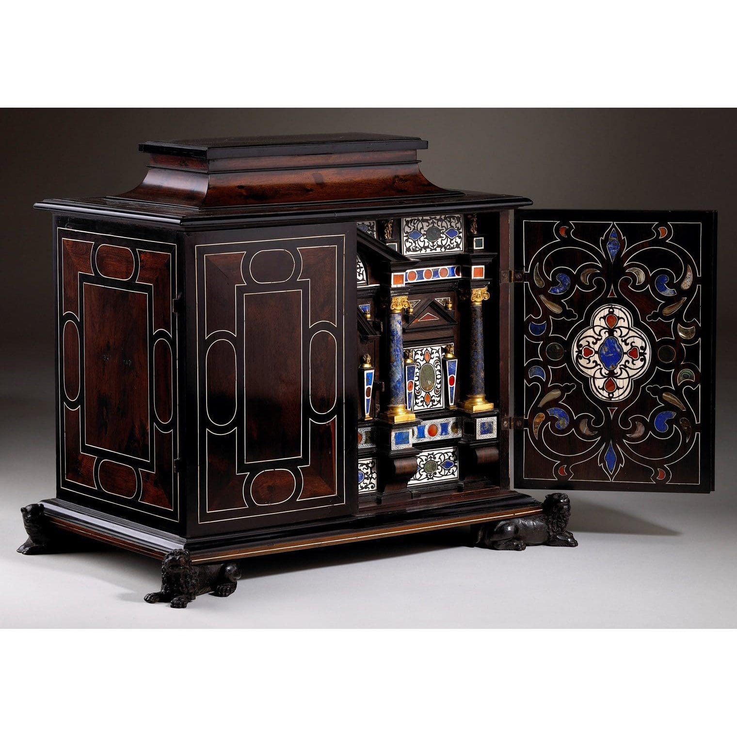 【nk⑅Sフランスアンティークとミニチュア】大判トルコラグNo.760 17th Century Italian Cabinet Discovery - Nicholas Wells Antiques