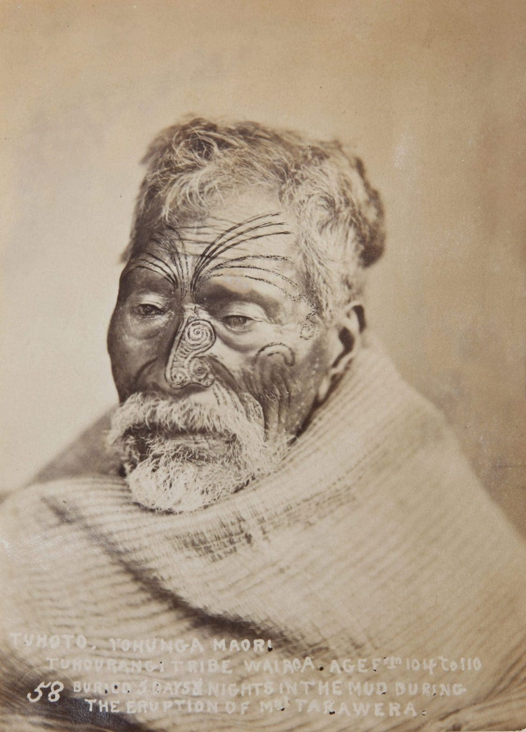Photograph of Maori Tohunga : Tuhoto Ariki