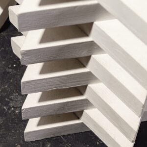Pair of Geometric Lamp Bases by Andrew Allfree