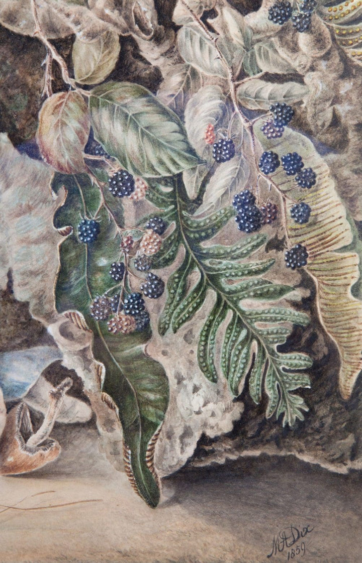 A victorian watercolour depicting autumnal fare
