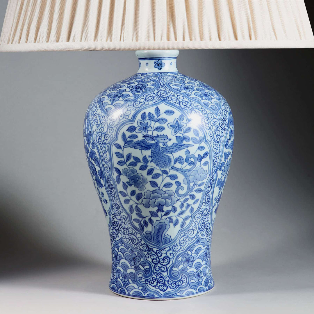 Blue and White Chinese Vase Mounted as a Table Lamp