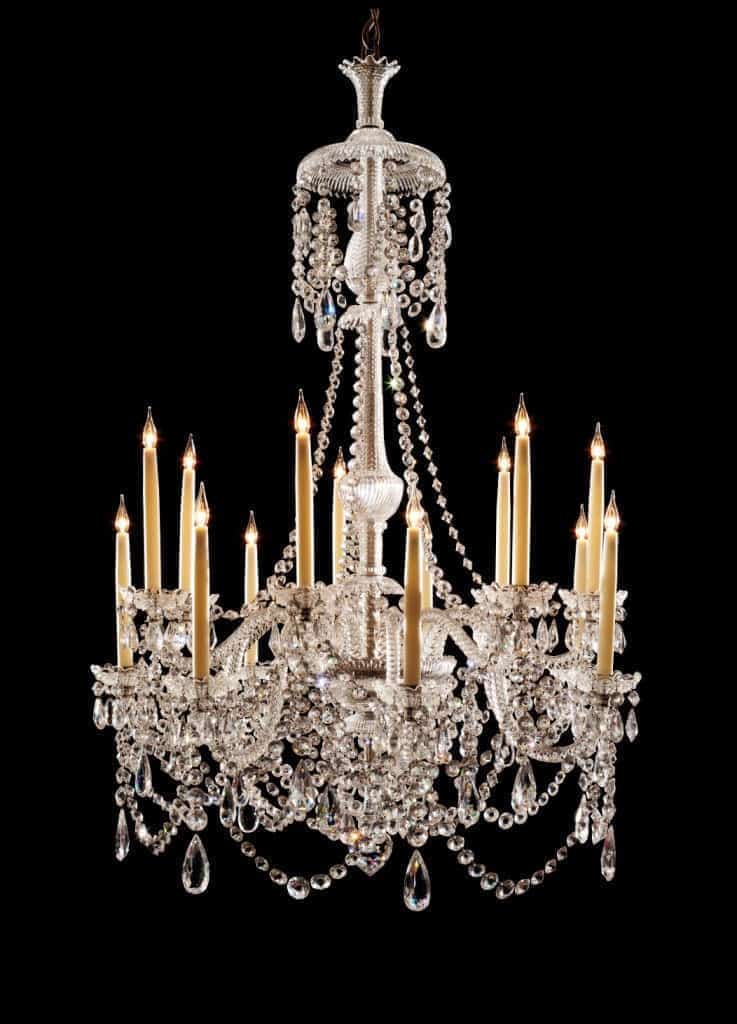 14 light Antique Cut Crystal Chandelier by Perry