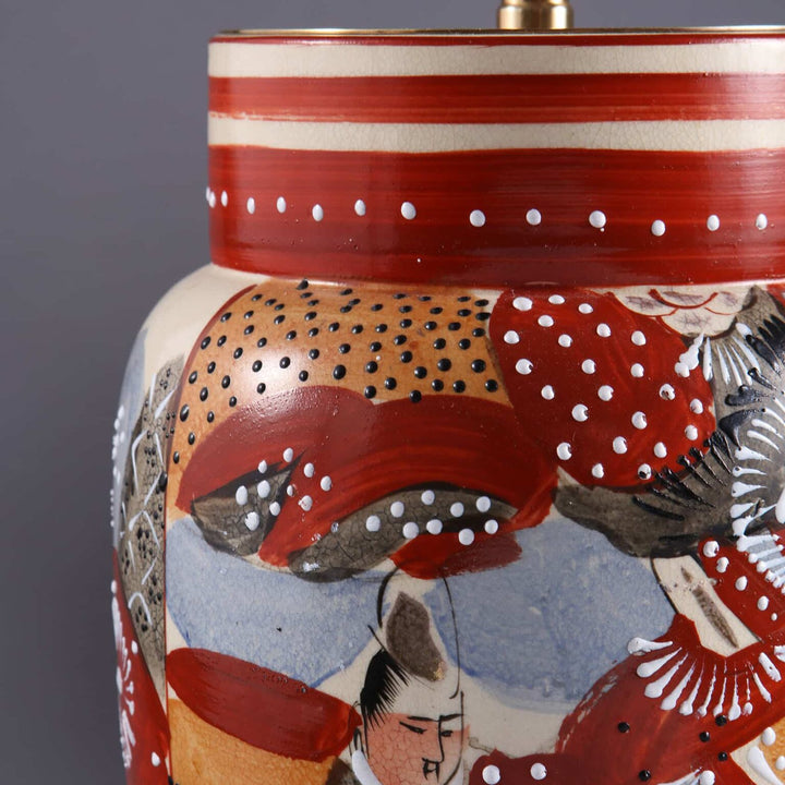Decorative pair of Japanese 20th Century Vases Mounted as Table Lamps