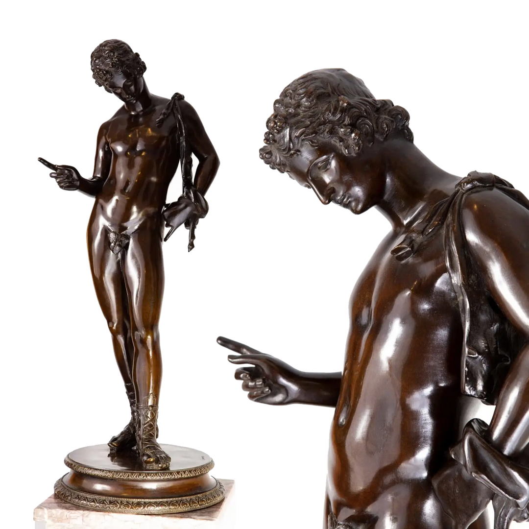 Dionysus – “Narcissus” 19th Century Bronze Statue