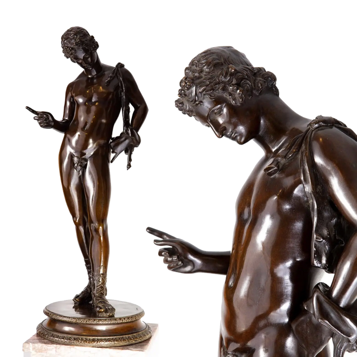 Dionysus – “Narcissus” 19th Century Bronze Statue