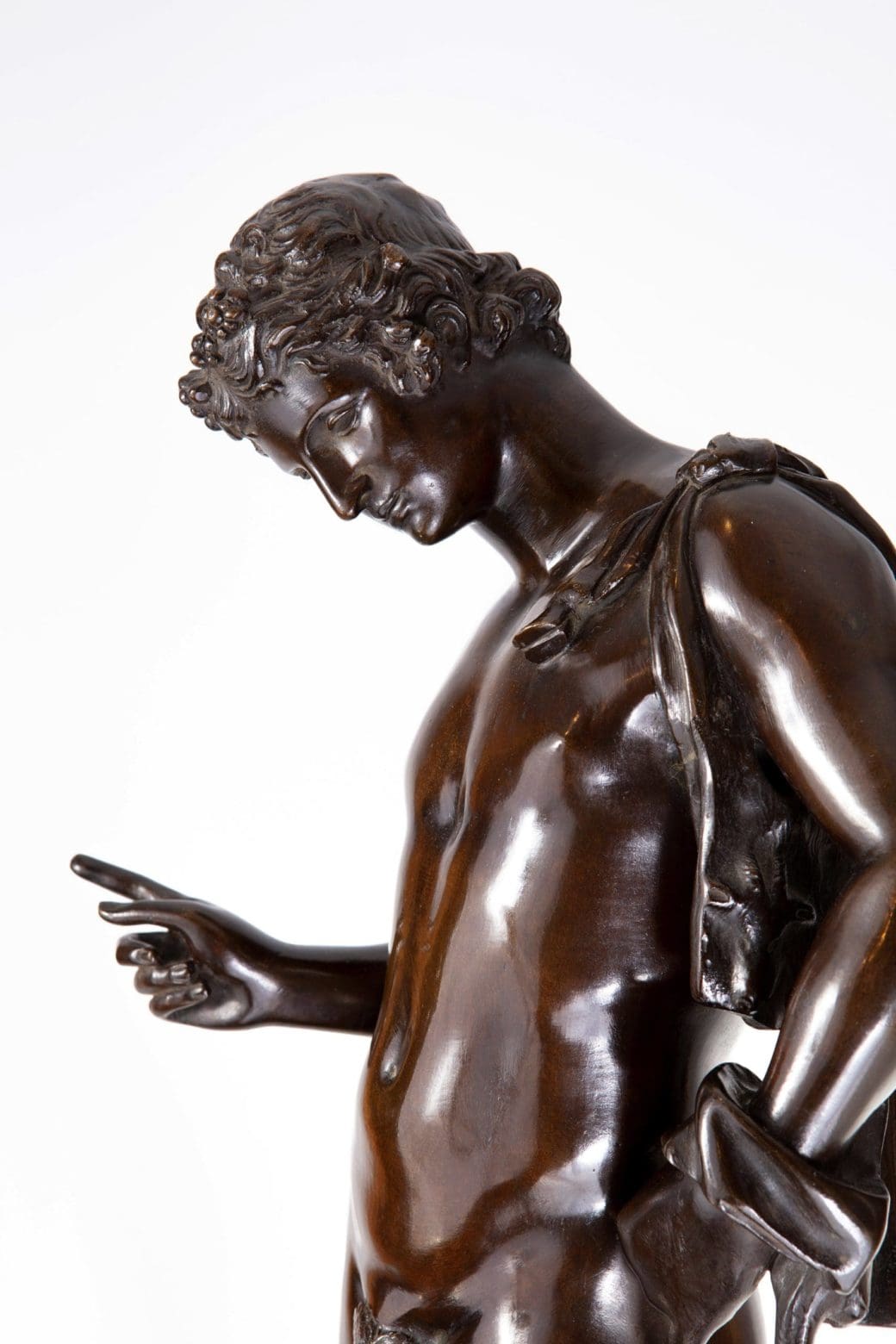 Dionysus – “Narcissus” 19th Century Bronze Statue