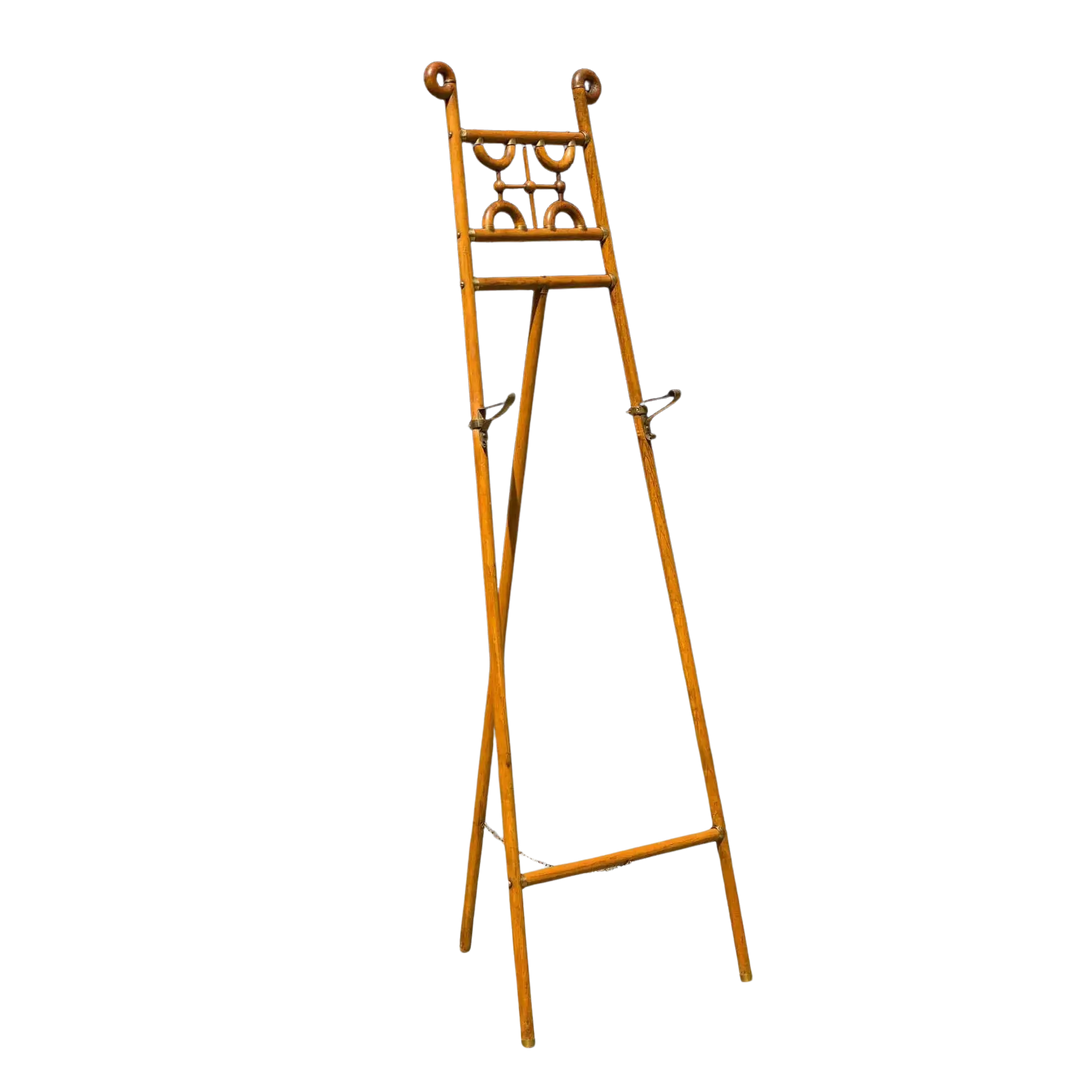 Arts and Crafts Oak and Brass Easel