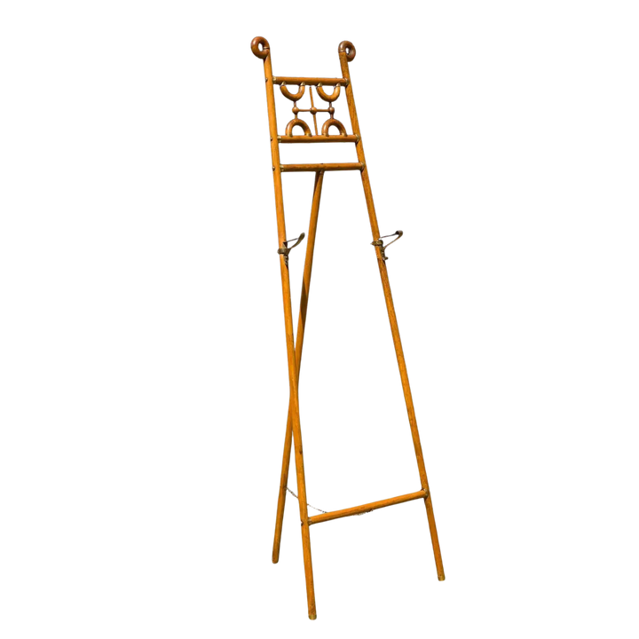 Arts and Crafts Oak and Brass Easel