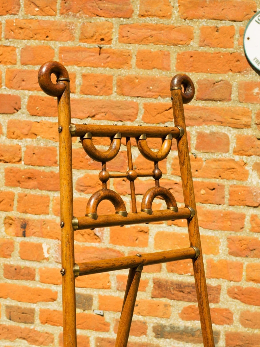 Arts and Crafts Oak and Brass Easel