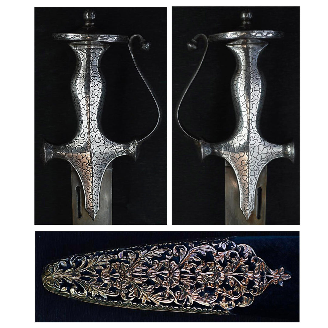 Tulwar with silver plated iron hilt