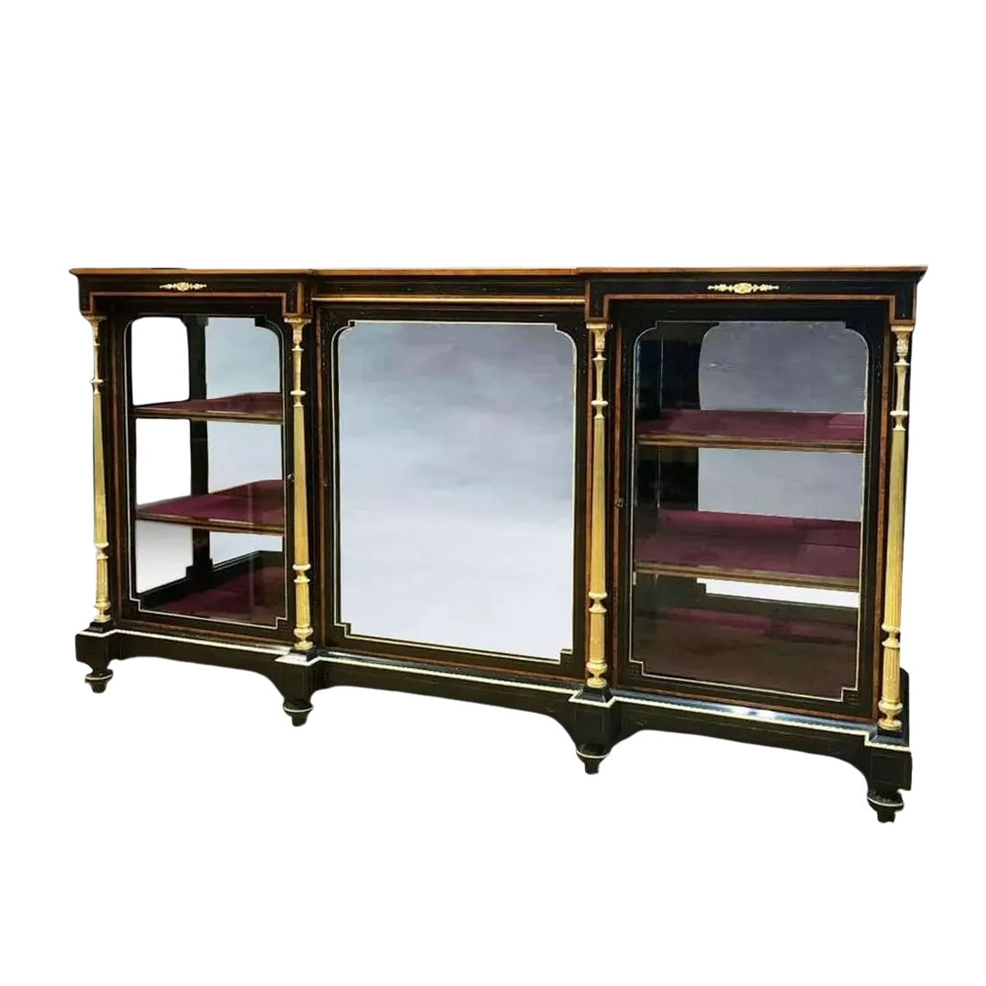 Lamb of Manchester Ebonised and Ormolu Side Cabinet