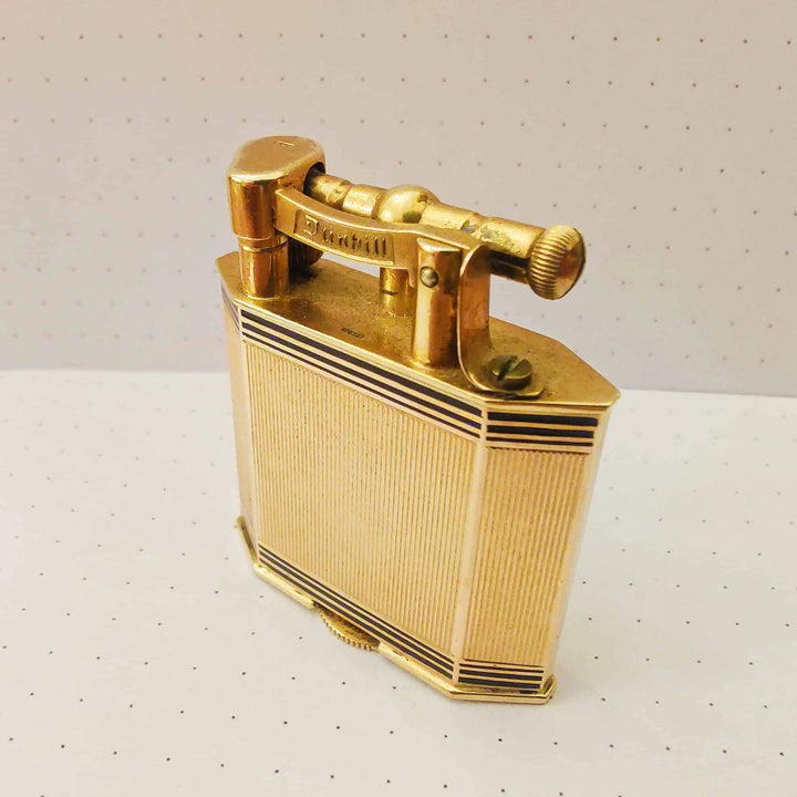 Dunhill 9 karat Gold Hexagonal Concealed Watch Unique lighter