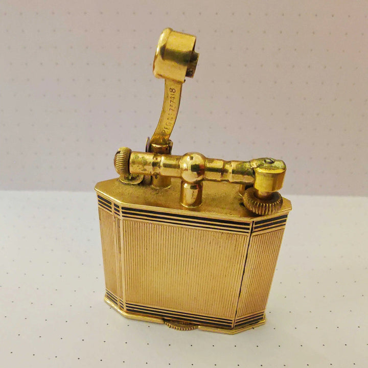 Dunhill 9 karat Gold Hexagonal Concealed Watch Unique lighter
