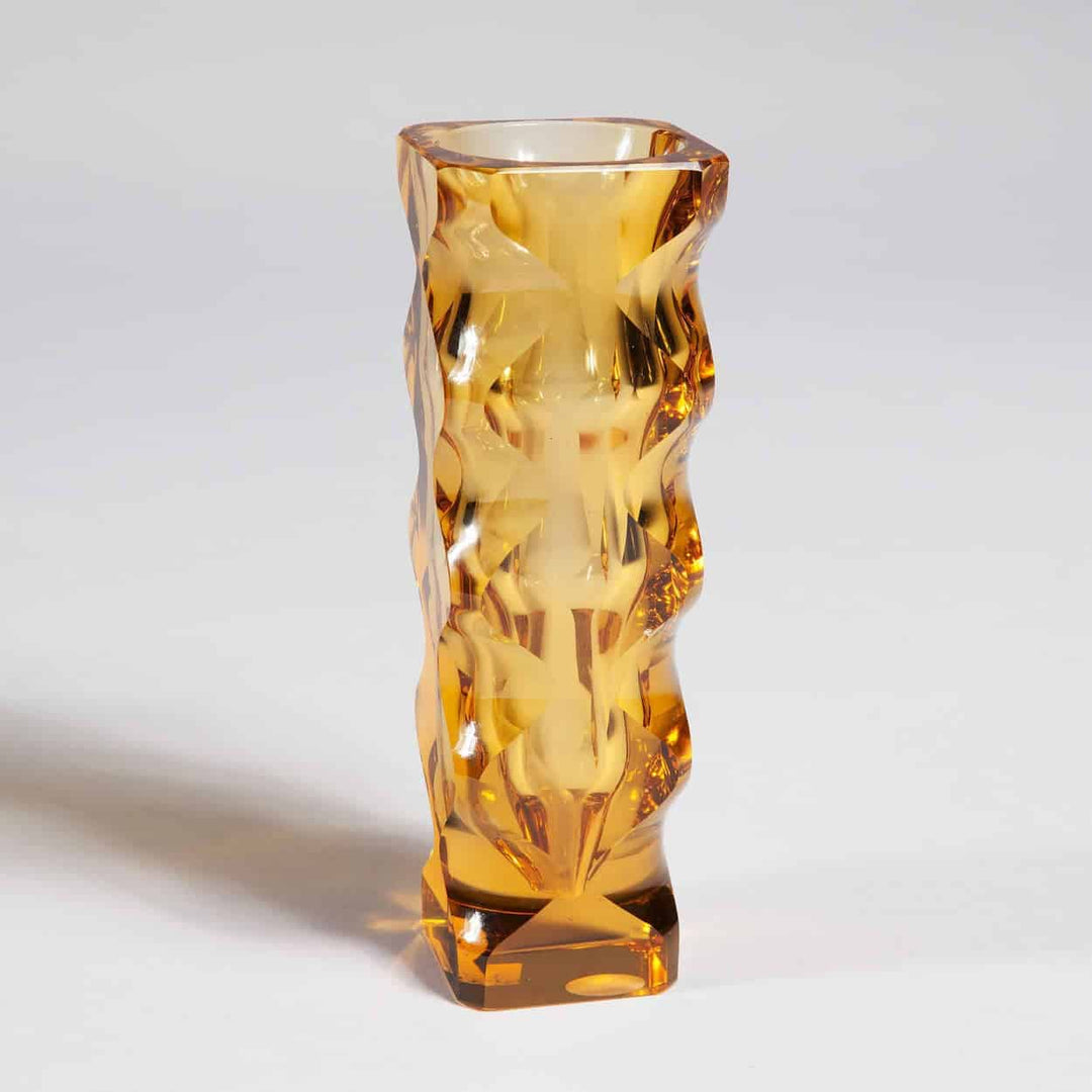 Seven Mid Century Bohemian Coloured Glass Vases