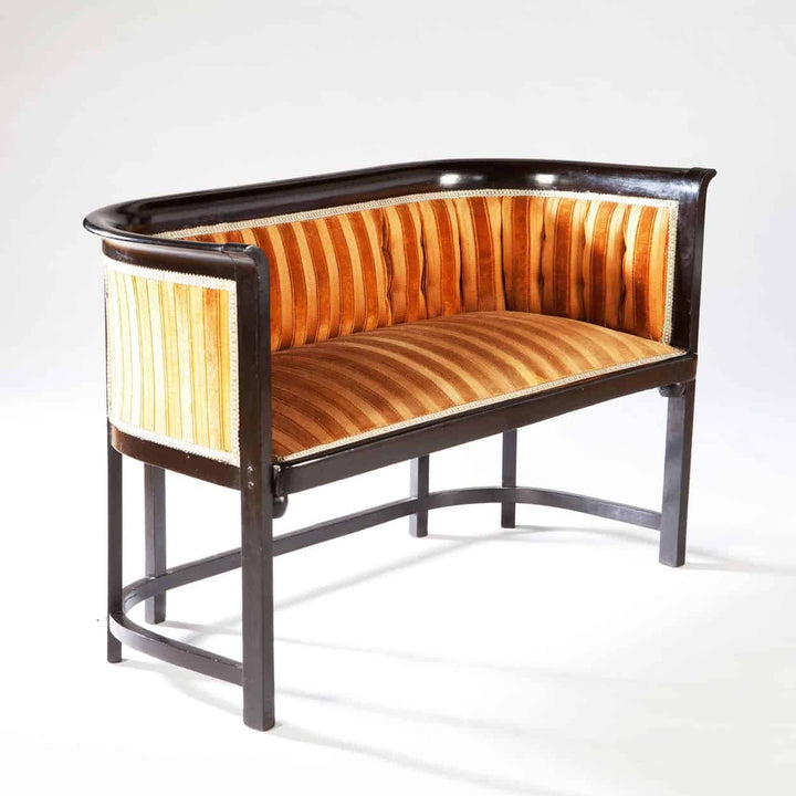 Two Ebonised Viennese Secessionist Settees