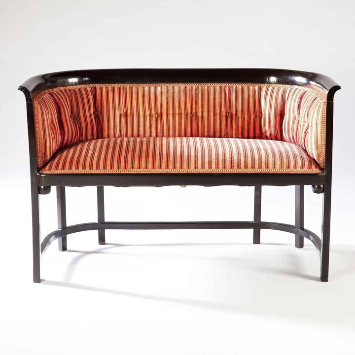 Two Ebonised Viennese Secessionist Settees
