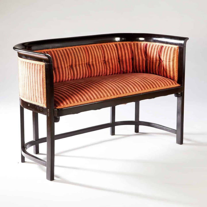 Two Ebonised Viennese Secessionist Settees