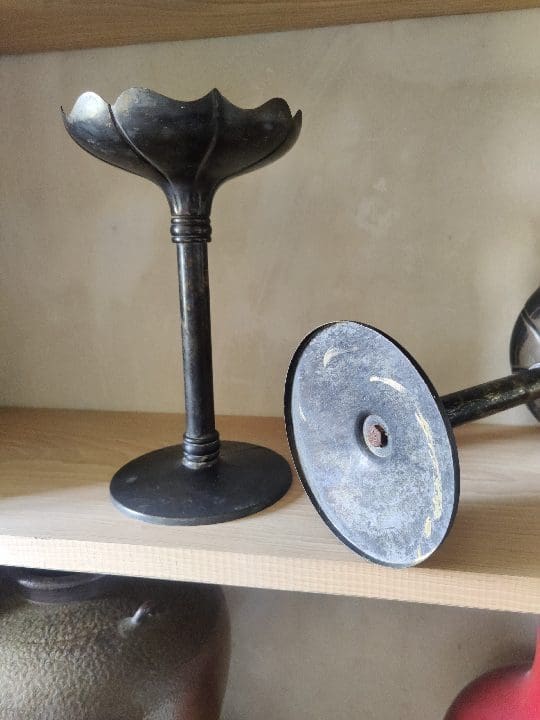 Pair Silver Plated Candlesticks