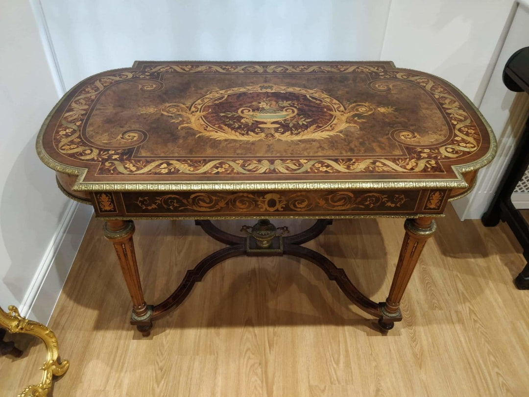 Napoleon III Marquetry Centre Table