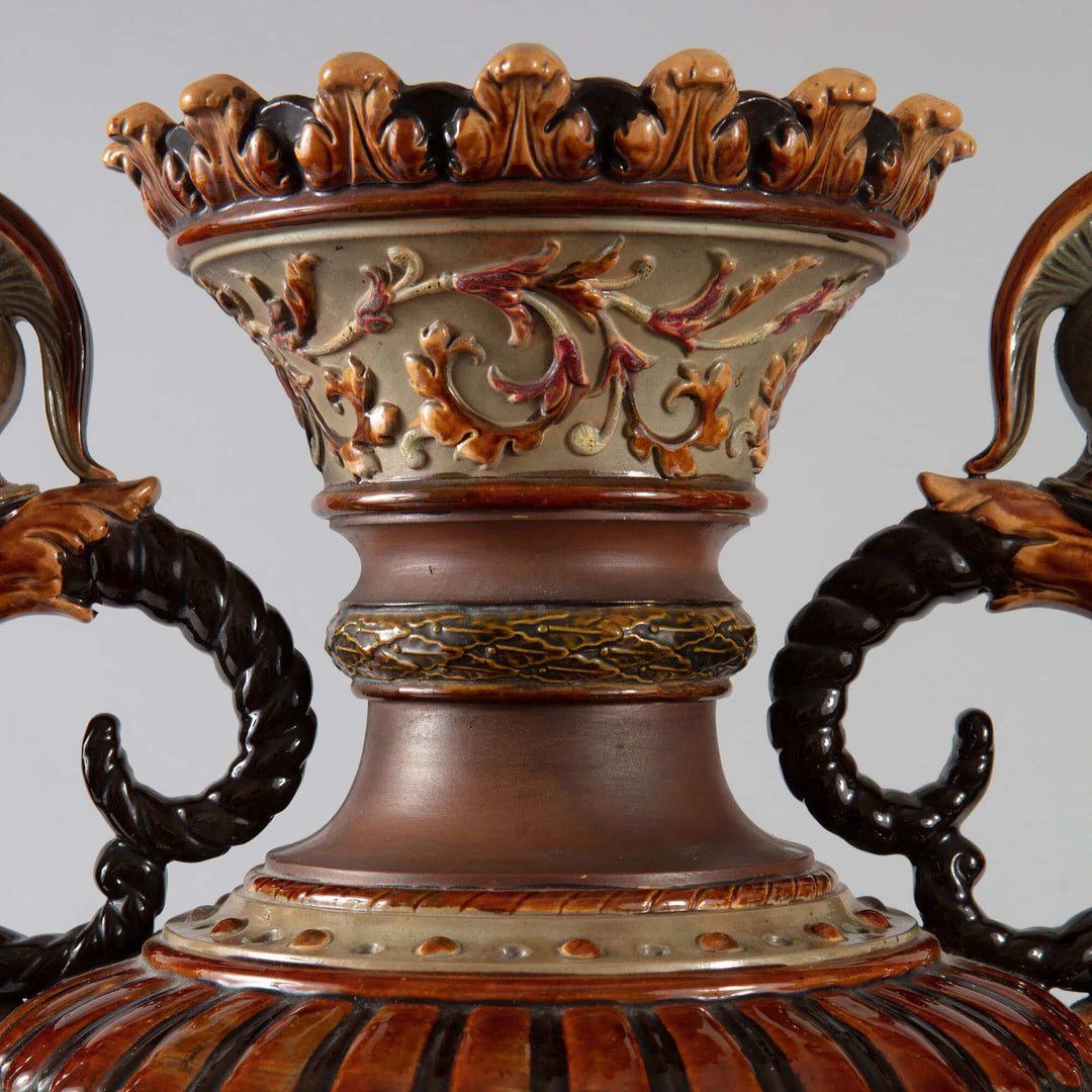A pair of Romantic Bohemian Neo-classical vases