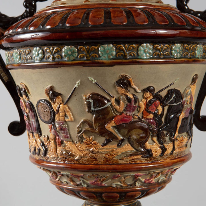A pair of Romantic Bohemian Neo-classical vases