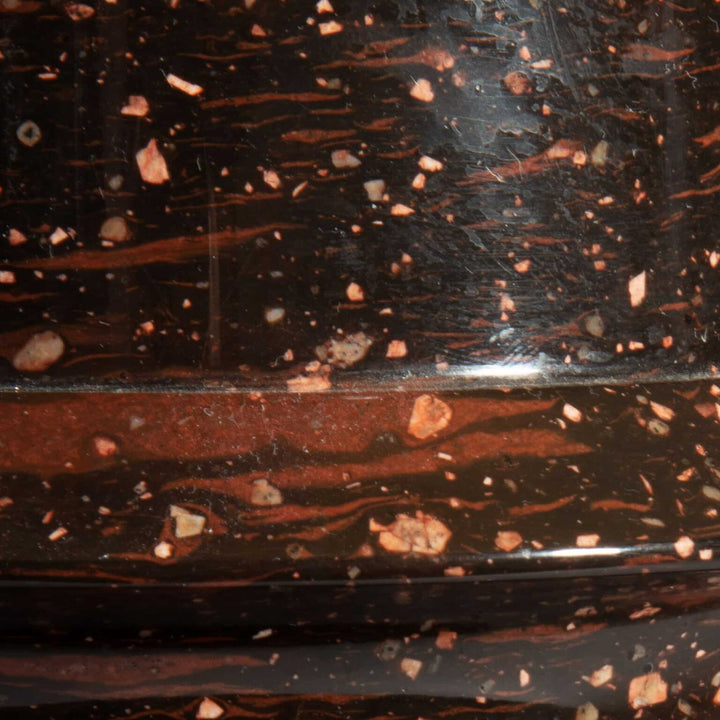 A rare large scale Swedish porphyry vase as a lamp