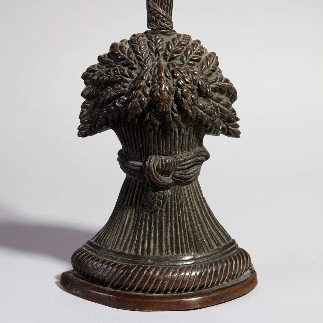 English bronze wheatsheaf doorstop