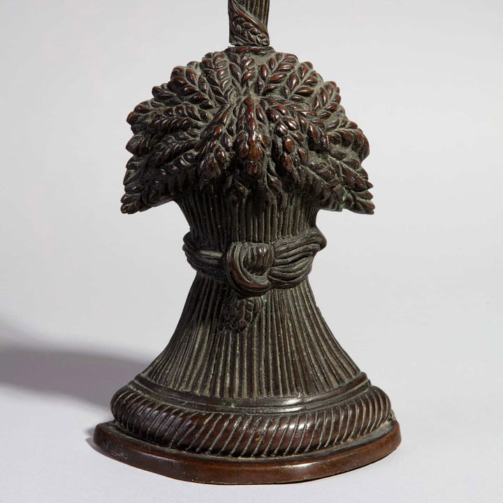English bronze wheatsheaf doorstop