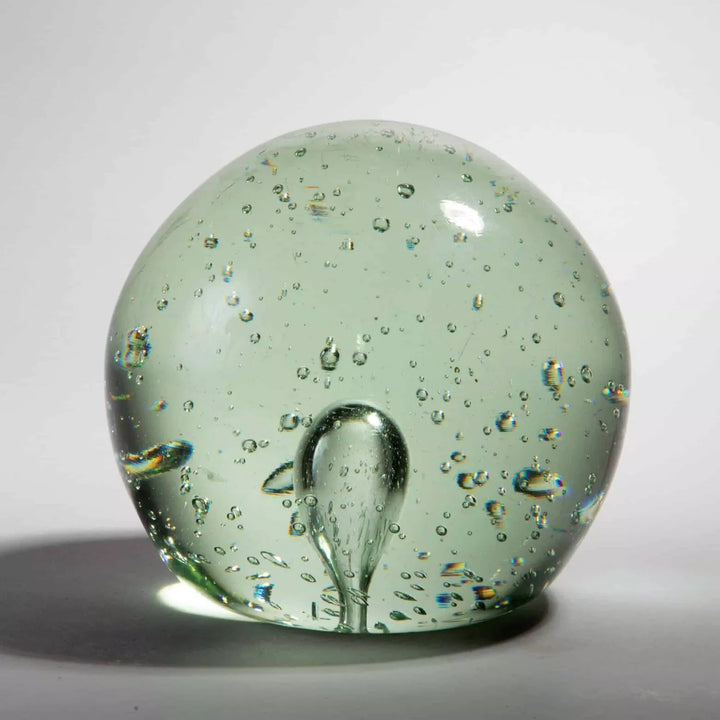 Large blown glass bubble door stop