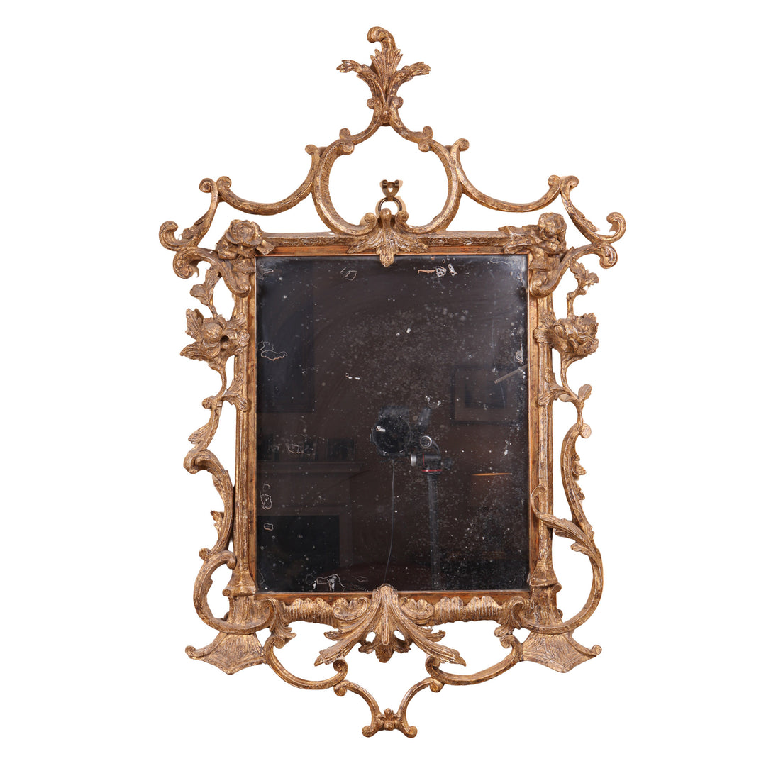 A small giltwood George III mirror