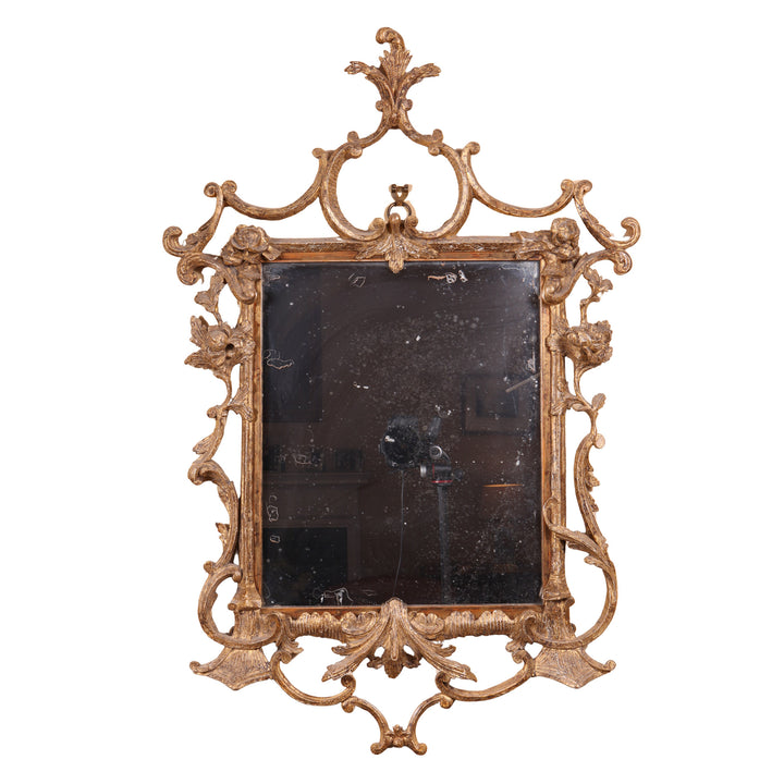A small giltwood George III mirror