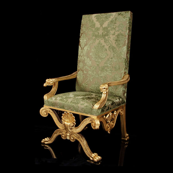 19th Century Giltwood Throne Chair after William Kent