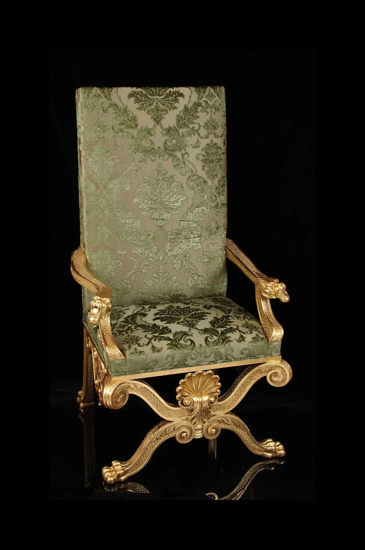 19th Century Giltwood Throne Chair after William Kent