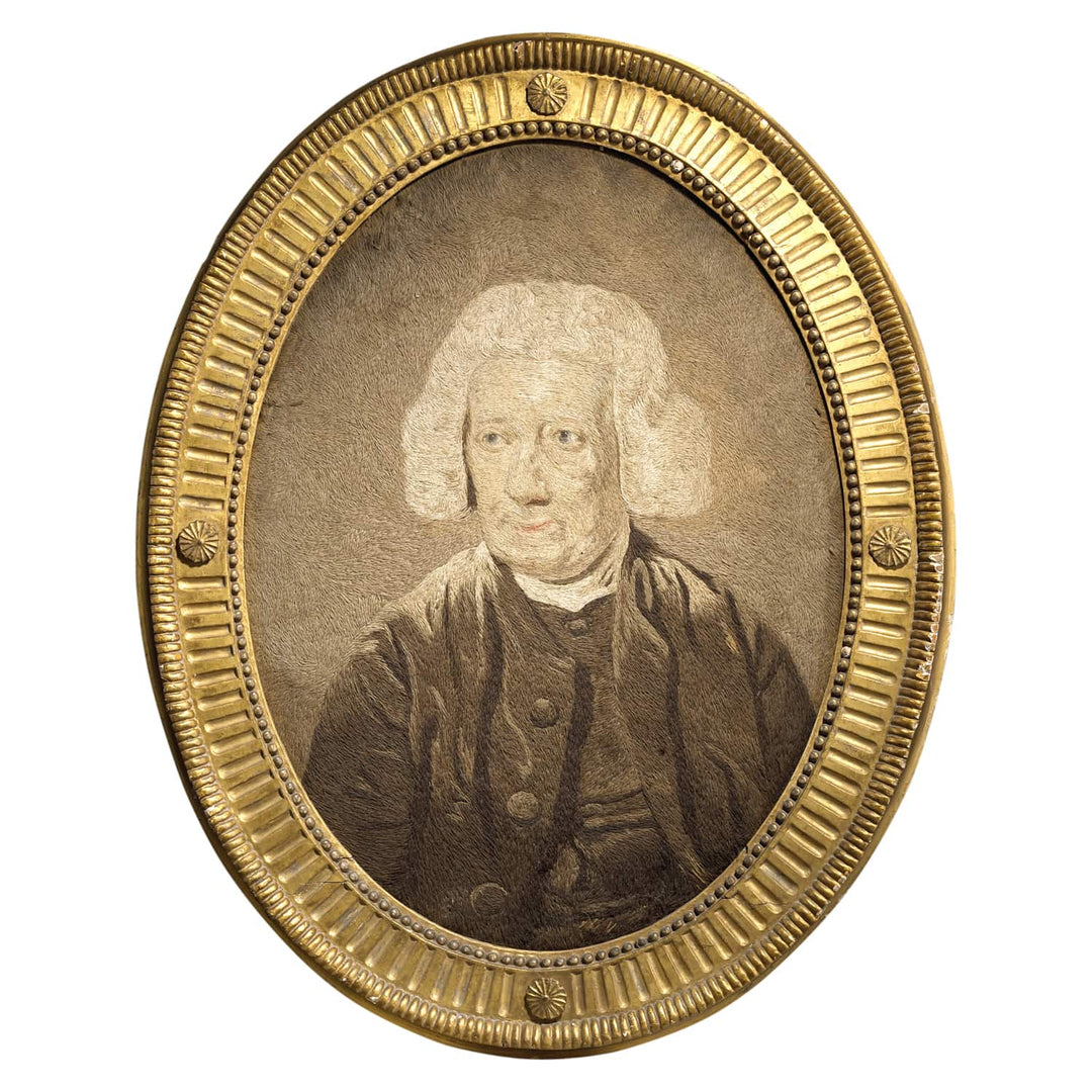 Wool Embroidery Portrait of a Gentleman