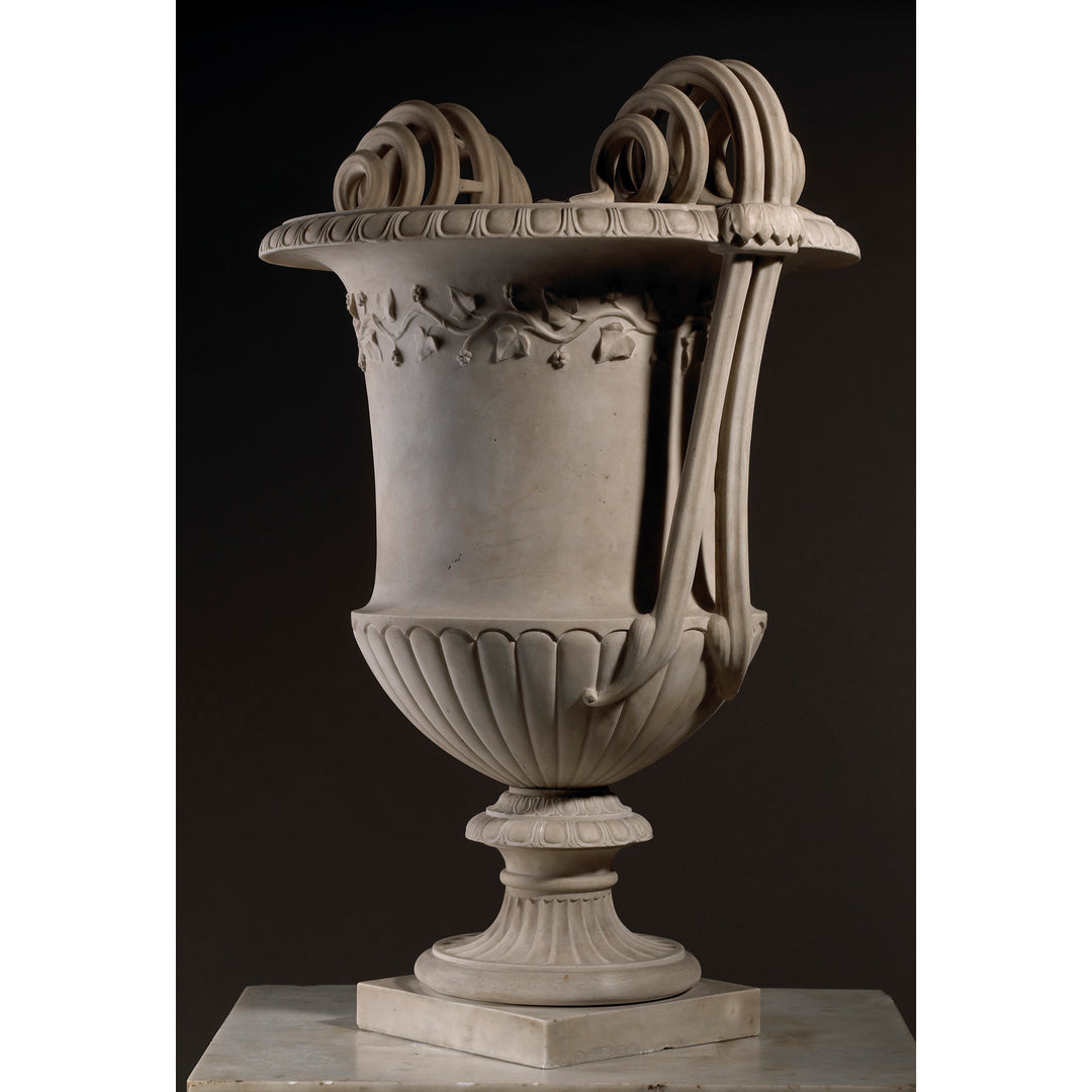 Italian neoclassical carved marble vase, Rome, late 18th century/early 19th century