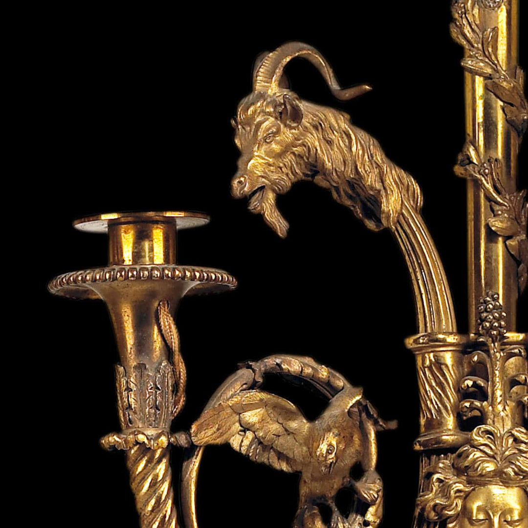Pair of Neo-Classical Twin Branch Wall Lights
