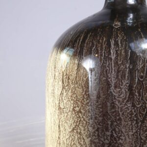 Large pair of decorative Eglomise Glass Jars at table lamps