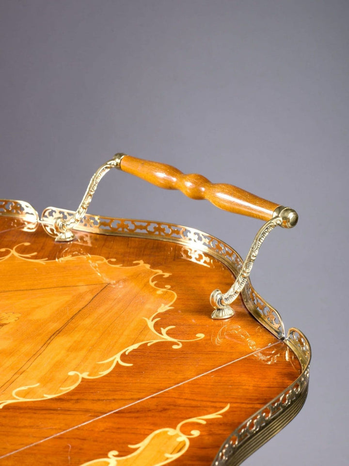 Mid 20th Century Brass Mounted Drinks Cart