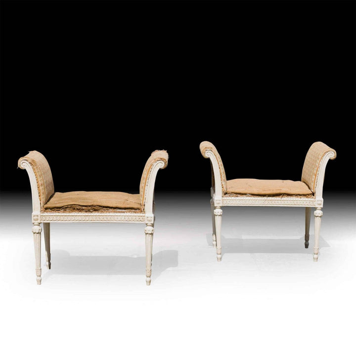 Pair of 19th Century Neo Classical Window Seats