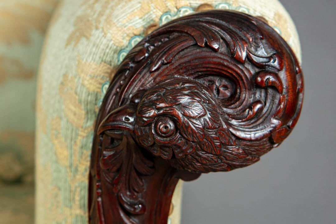 A pair of magnificent 19th Century library chairs