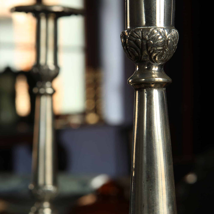 Pair of European Silver Candlesticks