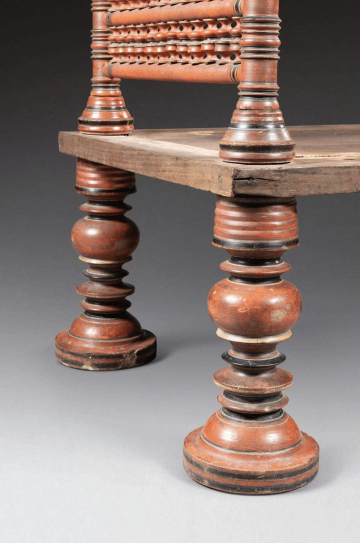 Rare 18th Century South Indian Red Lacquer Bed