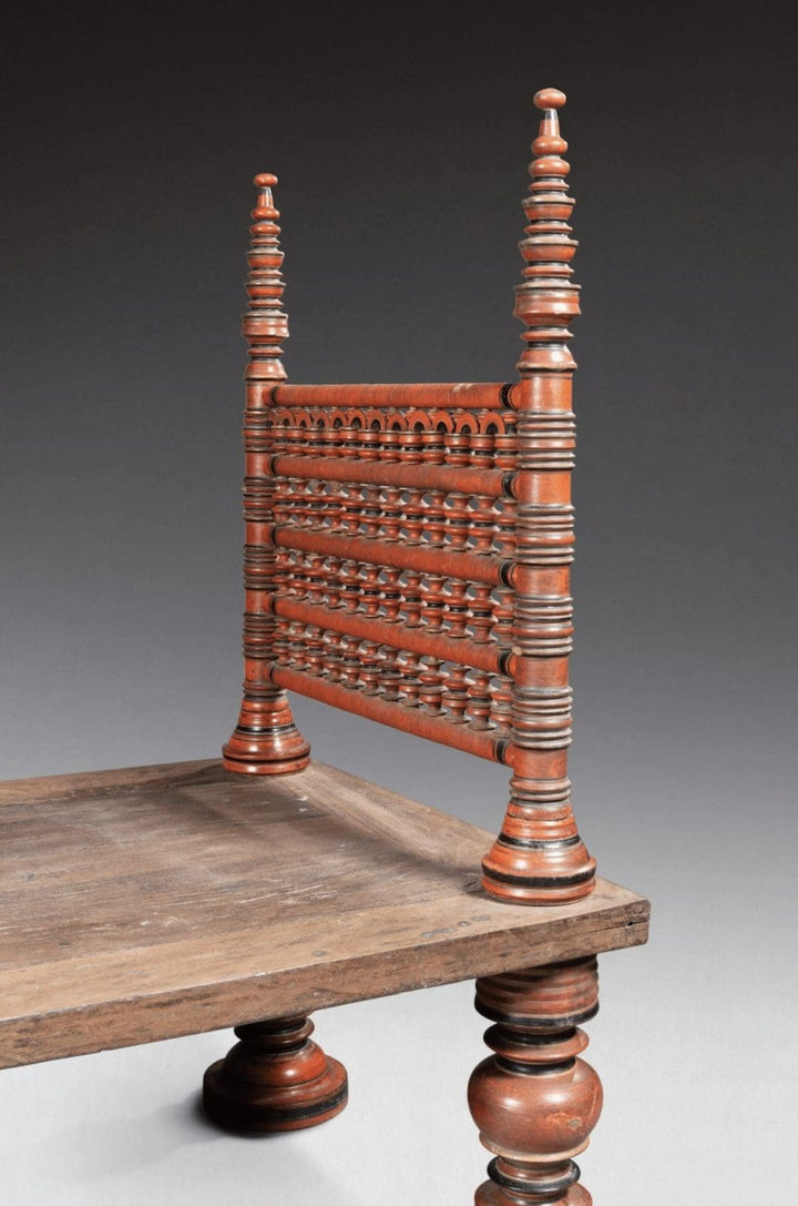 Rare 18th Century South Indian Red Lacquer Bed