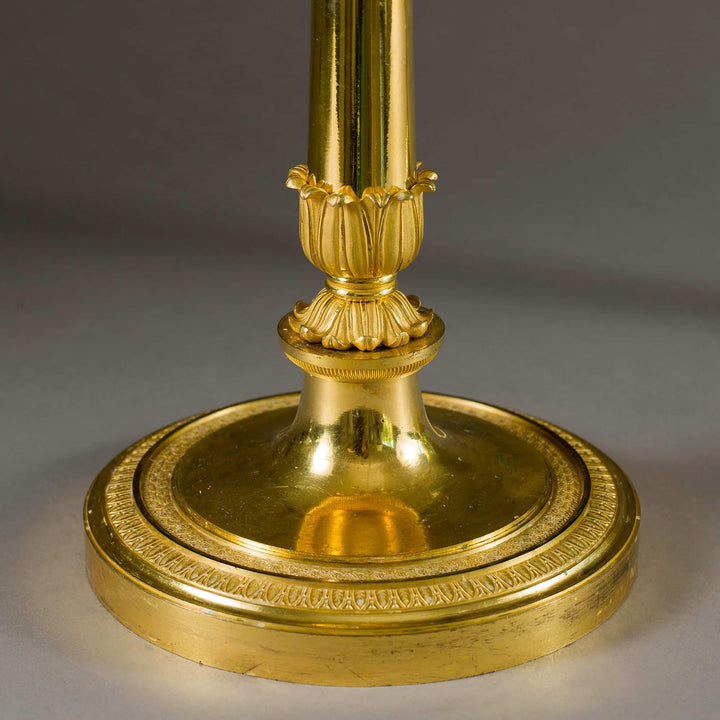 Pair of Russian Gilt Bronze 5 Light Candelabra