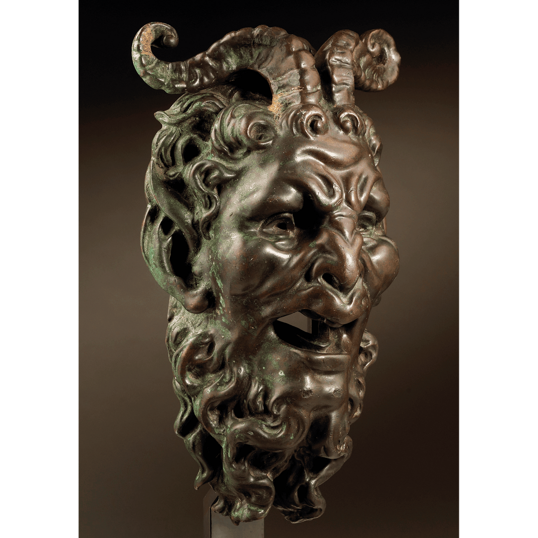 Bronze mask of a Satyr Fountain Head