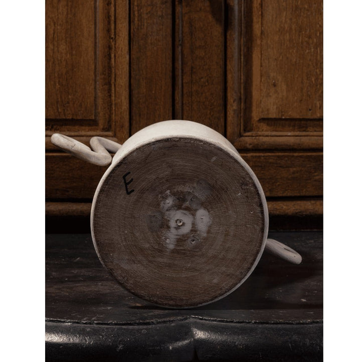 A pair of painted wood lamp bases designed by Andrew Allfree, 20th century, height 45.5 cm each.