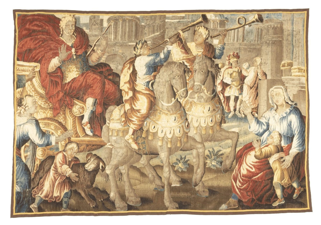 A Louis XV Aubusson tapestry, mid-18th century