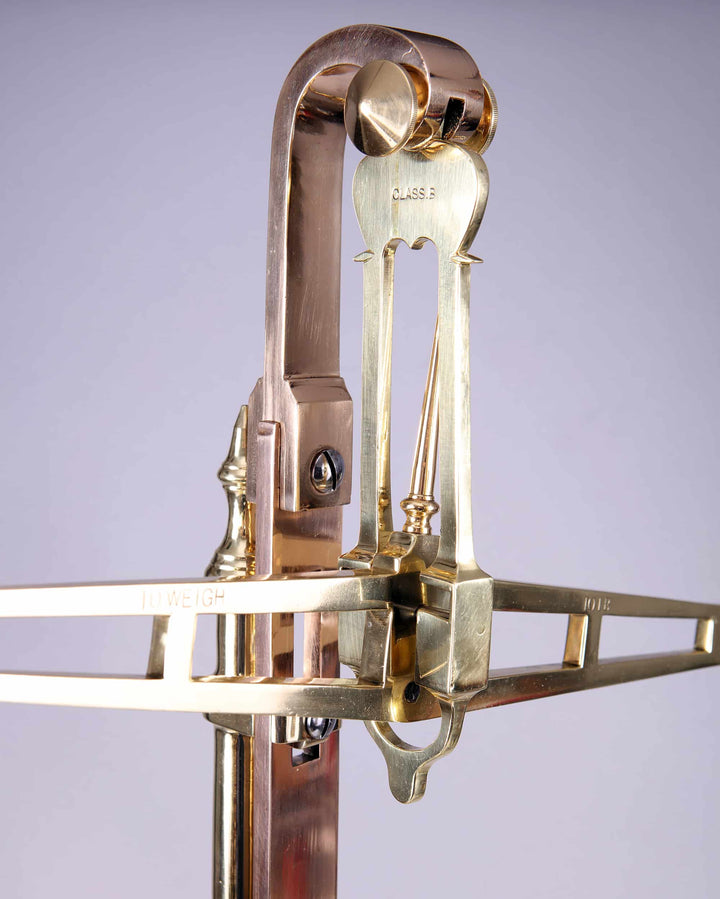 Set of W & T Avery 10 lb Bankers Balance Scales and Weights