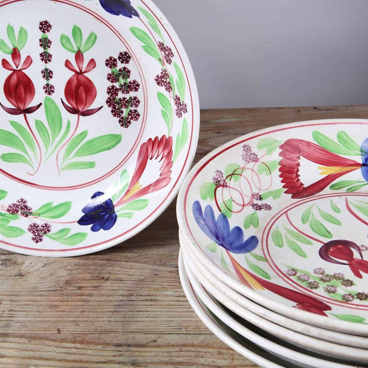 Set of Six Boerenbont Plates | Societe de Ceramique